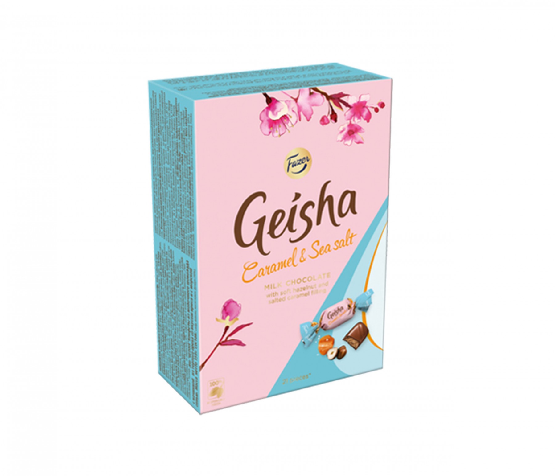 Geisha Chocolate Caramel and Sea Salt Box 150g