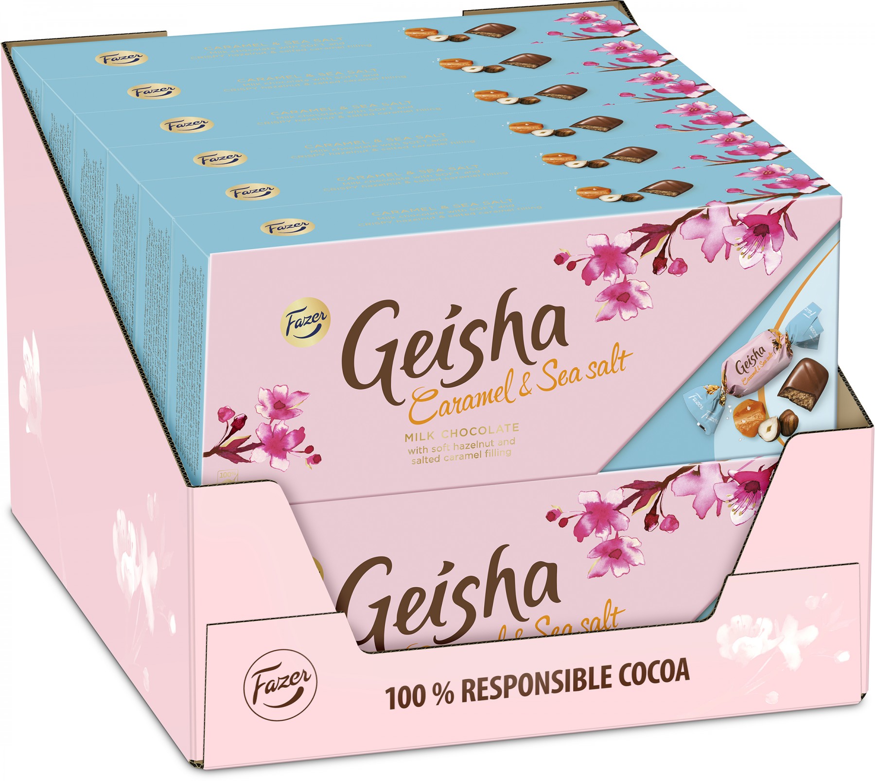 Geisha Chocolate Caramel and Sea Salt Box 270g