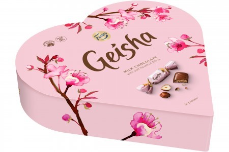 Geisha Chocolate Pralines Heart Box 225g